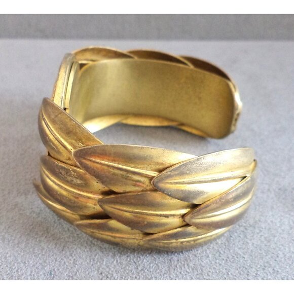 Rare Vintage FENDI JEWELRY SET Roman COIN CUFF BRACELET + Clip EARRINGS Big Bold - Picture 5 of 12